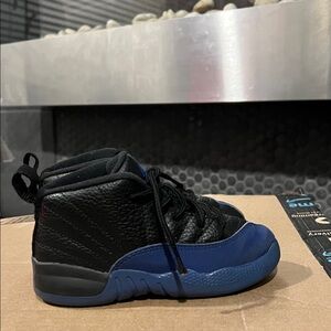 Jordan Kids Black and Blue Sneakers